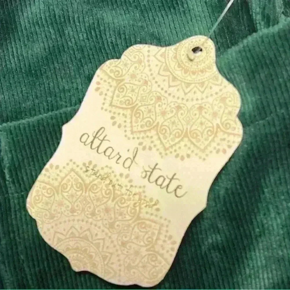 NWT Altar’d State Stretch Corduroy Green Skirt Size M - Picture 4 of 5